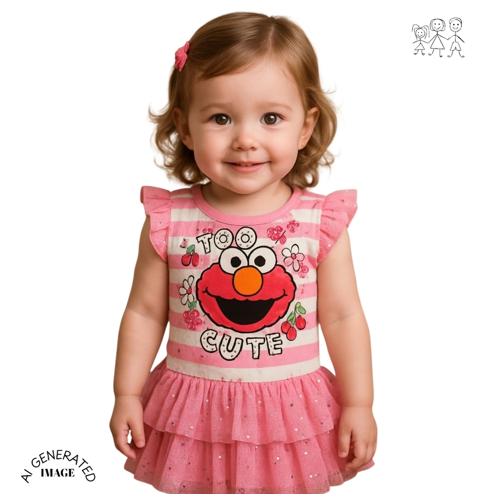 SESAME STREET ELMO'S WAY TOO CUTE TUTU DRESS 18 MOS